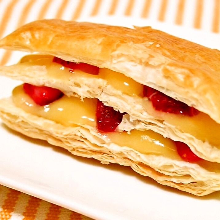 冷凍パイシートで簡単 焼くだけで ミルフィーユ レシピ 作り方 By Mieko7 楽天レシピ 冷凍パイシートで簡単 焼くだけで ミルフィーユ レシピ 作り方 By Mieko7 楽天レシピ